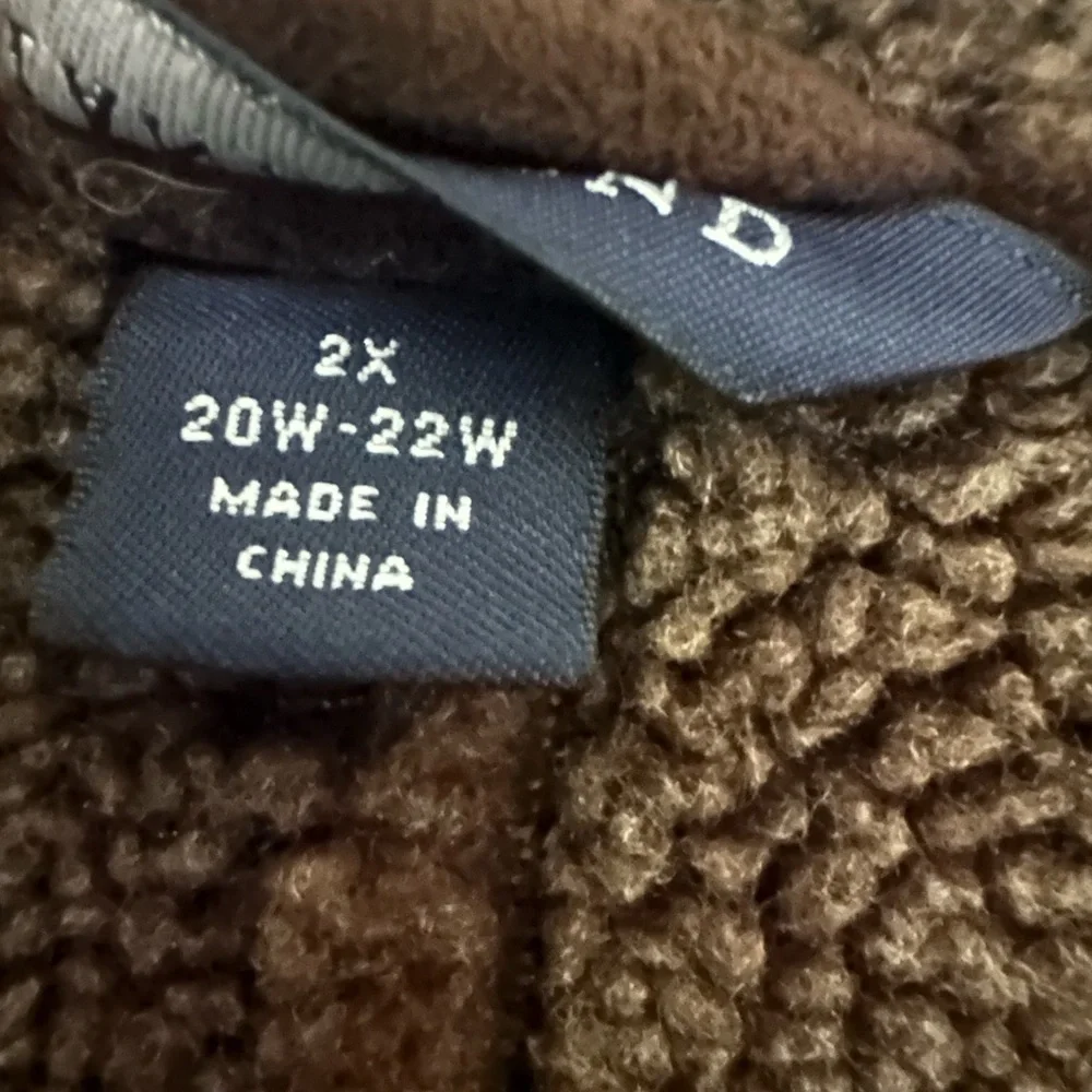 Lands' End Dark chocolate Brown Teddy Jacket - Picture 3 of 4